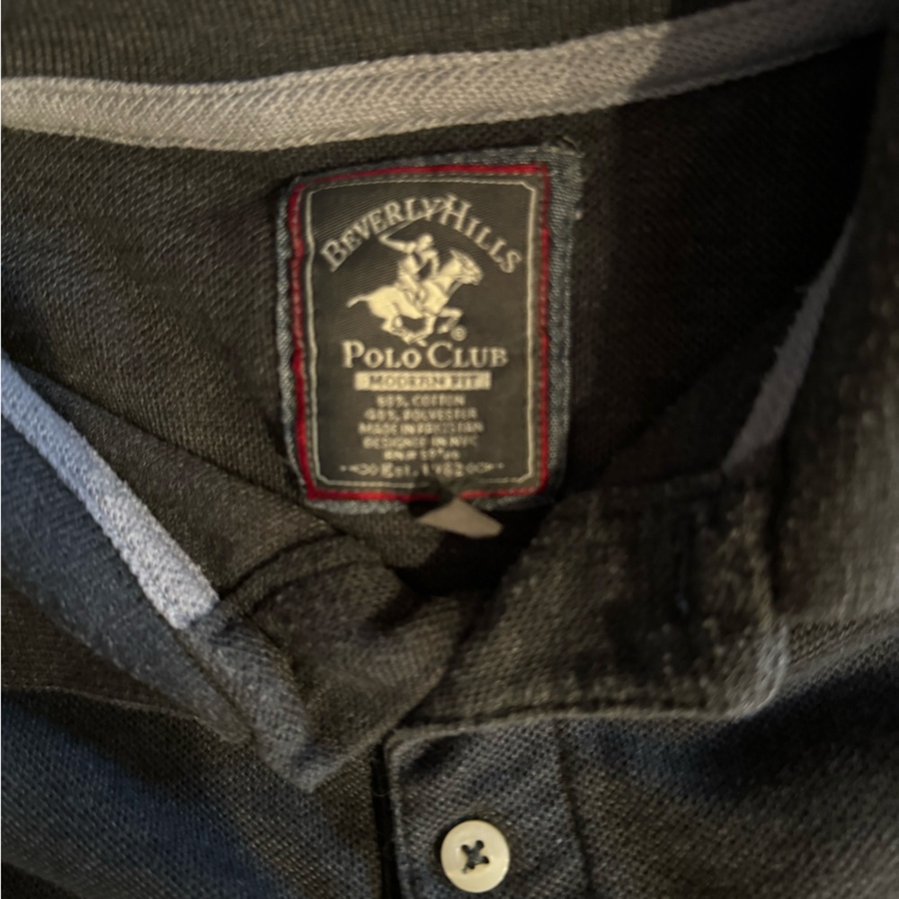 Men’s‎ size large Beverly Hills Polo club modern fit shirt grey - Picture 3 of 3